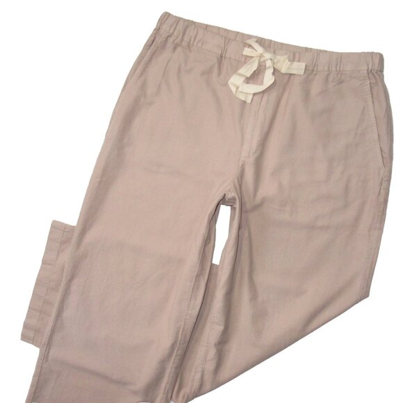 NWT Eileen Fisher Unisex Cropped Wide Leg in Twine Brushed Organic Cotton Pant M - Picture 6 of 10